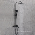 Exposed Black Pressurized Shower Shower